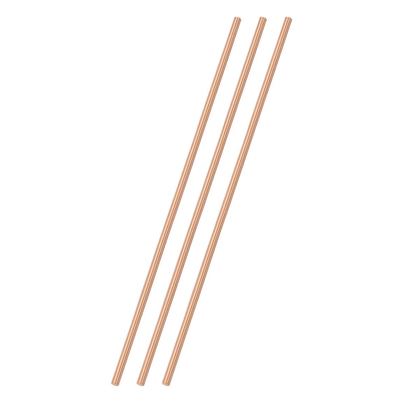Uxcell 3-Pack Copper Round Rod 5mm x 250mm T2 Copper Stock