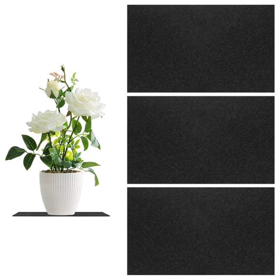 Uxcell 3-Pack Felt Plant Coasters, 13 Inch Felt Cork Plant Reversible for Garden/Patio/Office/Kitchen/Courtyard [Gray]