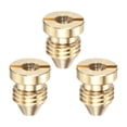thumbnail image 1 of Uxcell 3-Pack Foam Cannon Orifice Nozzle Tips, 0.9 mm Brass Replacement Thread Nozzle for Car Wash, Universal Thread Tips [Brass Tone], 1 of 7