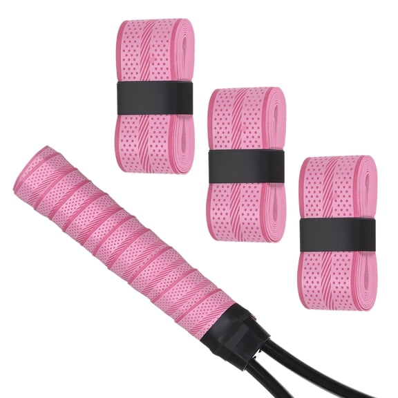 Uxcell 3-Pack Golf Grip Wrapping Tapes Anti-Slip Sweat Absorbent Tennis Overgrip Grip Tape for Golf/Racquetball/Badminton Pink