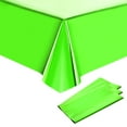 thumbnail image 1 of Uxcell 3 Pack Green Disposable Plastic Tablecloths 54 Inch x 108 Inch Shiny Table Covers for Birthday Parties, 1 of 6