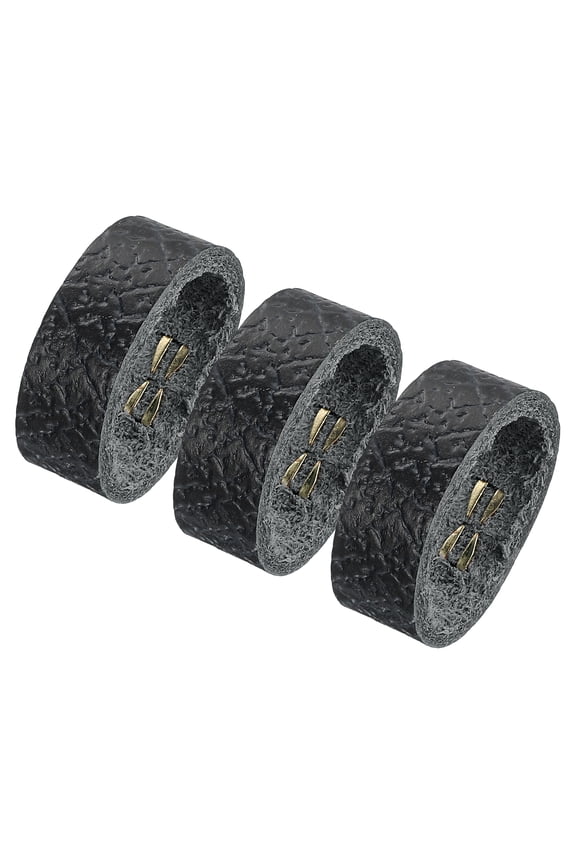 3 Pack Leather Belt Loop Keeper for 0.79 Inch Wide Belt, Black, 2.56x0.39inch