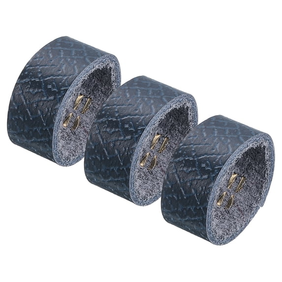 Uxcell 3 Pack Leather Belt Loop Keeper for 0.79 Inch Wide Belt, Dark Blue, 2.56x0.51inch
