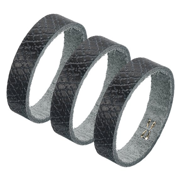 Uxcell 3 Pack Leather Belt Loop Keeper for 1.57 Inch Wide Belt, Black, 4.53x0.39inch