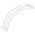 thumbnail image 1 of Uxcell 3 Pack Necklace Extenders 925 Sterling Silver 100mm Chains with Clasps, Silver, 1 of 6