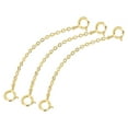 thumbnail image 1 of Uxcell 3 Pack Necklace Extenders 925 Sterling Silver 50mm Chains with Clasps, Gold, 1 of 6