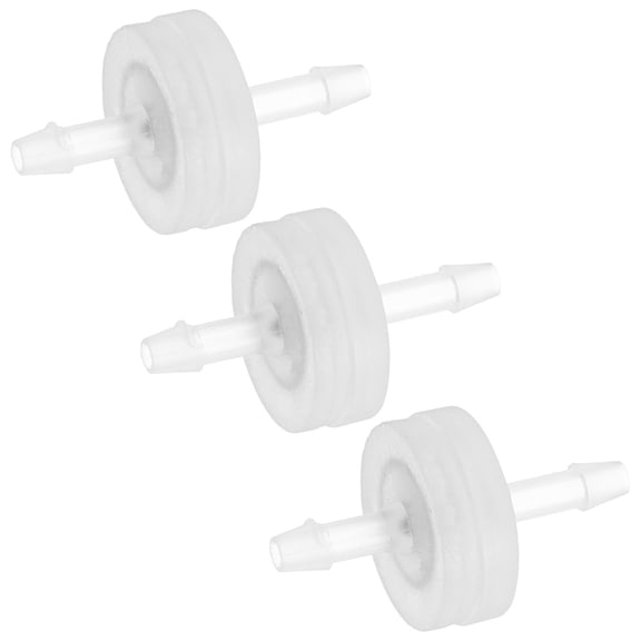 Uxcell 3-Pack One Way Check Valve, 1/8" Barb Hose Non Return Plastic Ozone Resistance Check Valve 1.23" [Clear]