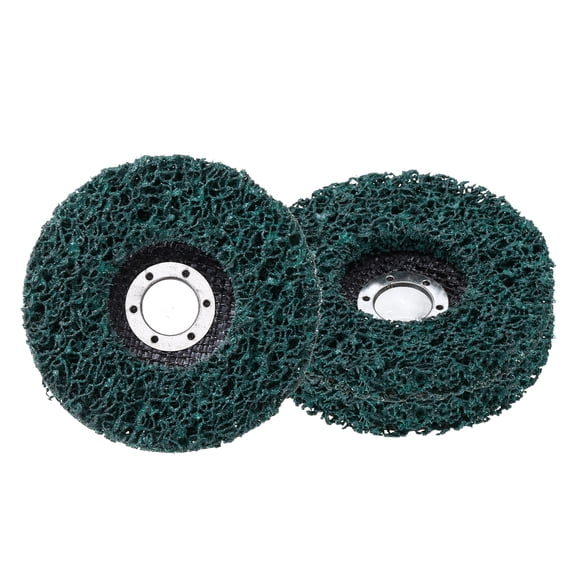 Uxcell 3 Pack Paint Stripper Discs for Angle Grinder - 4.5" x 7/8"(Arbor) Rust Remover Wheel Stripping Wheel for Clean Remove Rust Paint Welds Oxidation Metal Wood Surface, Green