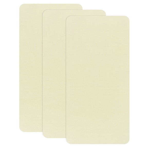 Uxcell 3-Pack Polyester Repair Patches, 7.9 x 3.9" Self-Adhesive Fabric Repair Patches for Sofas, Beige