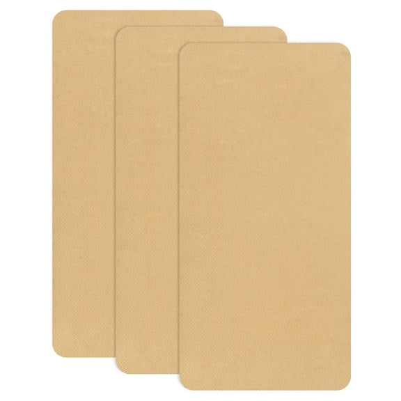Uxcell 3-Pack Polyester Repair Patches, 7.9 x 3.9" Self-Adhesive Fabric Repair Patches for Sofas, Camel