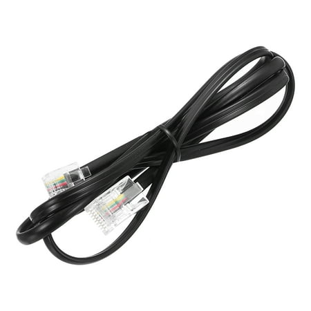 Uxcell 3 Pack RJ45 8P4C to RJ11 6P4C Adapter Converter Cable, RJ45 to RJ11 Adapter Telephone Handset Cord for Home, Office, 3.3ft, Black