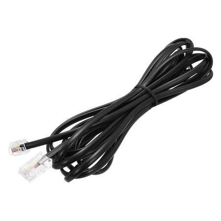 Uxcell 3 Pack RJ45 8P4C to RJ11 6P4C Adapter Converter Cable, RJ45 to RJ11 Adapter Telephone Handset Cord for Home, Office, 9.8ft, Black