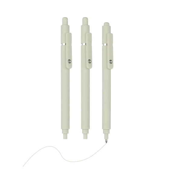 Uxcell 3 Pack Retractable Pens 0.5mm, Yellow Gel Ink Pens Retractable Ballpoint Pen Fine Point Smooth Writing Cute for Office Home Supplies Journaling