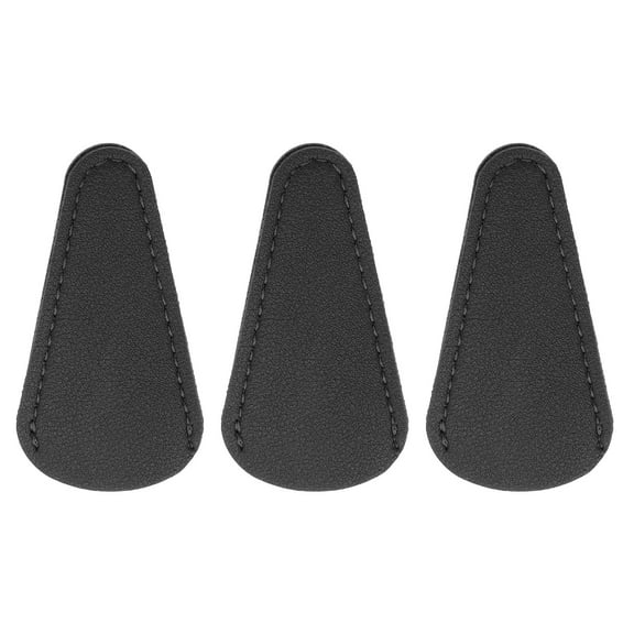 Uxcell 3 Pack Scissors Sheath, 2.9" x 1.5" Scissors Cover Protector PU Leather Portable Collect Bags for Eyebrow Trimming Beauty Tool Protection, Black