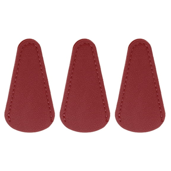 Uxcell 3 Pack Scissors Sheath, 2.9" x 1.5" Scissors Cover Protector PU Leather Portable Collect Bags for Eyebrow Trimming Beauty Tool Protection, Dark Red