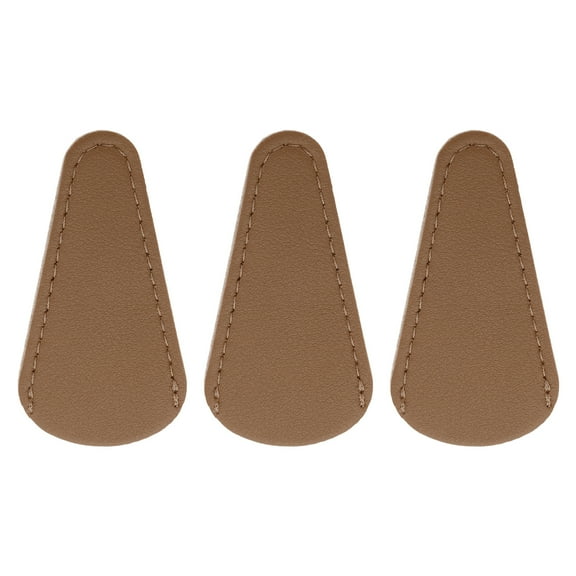 Uxcell 3 Pack Scissors Sheath, 2.9" x 1.5" Scissors Cover Protector PU Leather Portable Collect Bags for Eyebrow Trimming Beauty Tool Protection, Yellow Brown