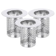 thumbnail image 1 of Uxcell 3 Pack Shower Drain Strainer, 2" x 2" Stainless Steel Deep Sink Hair Catcher, 1 of 7