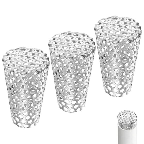 Uxcell 3-Pack Termination Mesh Screen Vent Covers, 1.97-1.18 Inch ID Stainless Steel Conical Exhaust Pipe Cover Strainer for Preventing Birds/Leaves from Entering