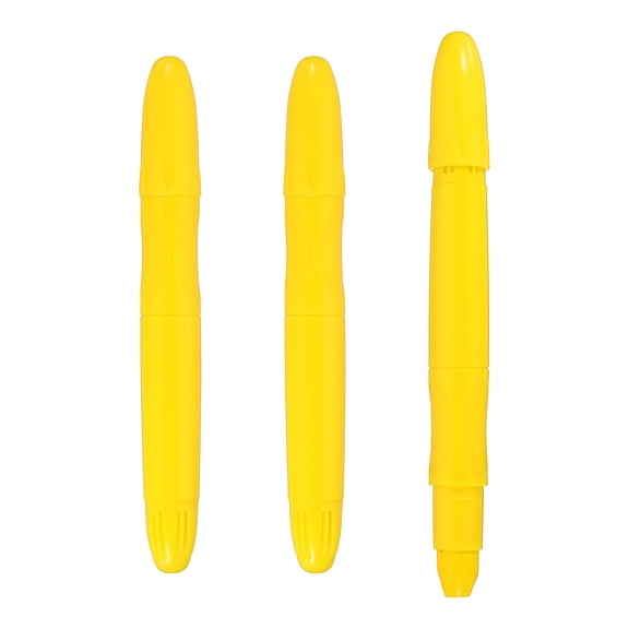 Uxcell 3 Pack Twistable Crayons, Coloring Twist Crayon Retractable Easy to Hold Silky Washable for Coloring Books Crafts Christmas Gifts Birthday Parties Art Office Supplies, Yellow