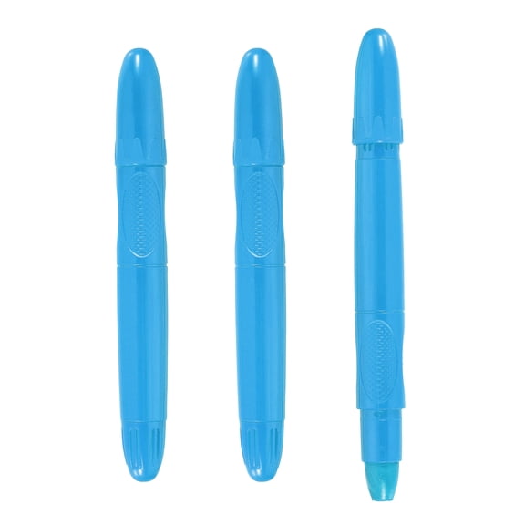 Uxcell 3 Pack Twistable Crayons, Coloring Twist Crayon Retractable Easy to Hold Silky Washable for Coloring Books Crafts Christmas Gifts Birthday Parties Art Office Supplies, Sky Blue