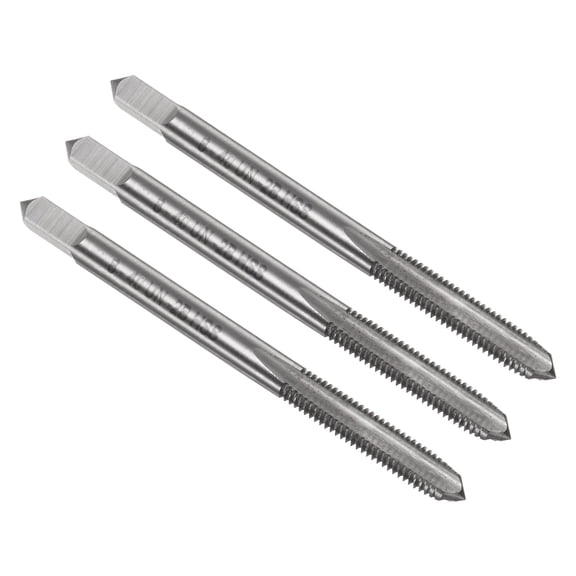 Uxcell 3 Packs 8-40 UN 2B High Speed Steel 6542 Straight Flutes Machine Screw Thread Taps