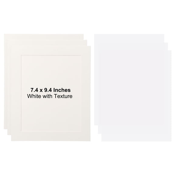 Uxcell 3 Packs Cardboard Picture Frame, 9.8 x 11.8 Inch Photo Wall Display Paper Frame with Clear Film for Drawing Artwork Display Gallery Wall Frame Exhibition, White Textured