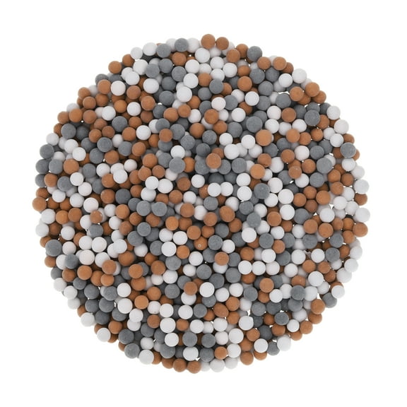 Uxcell 3 Packs Replacement Shower Head Beads 3-4mm for Filtration, White, Grey, Orange