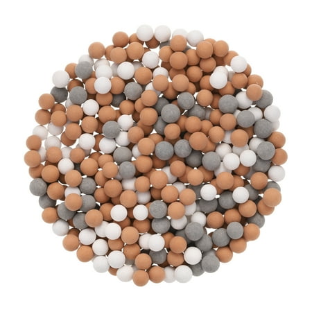 Uxcell 3 Packs Replacement Shower Head Beads 5-6mm for Filtration, White, Grey, Orange