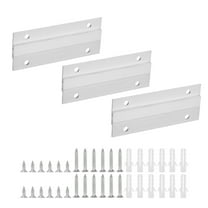 Uxcell 3 Pair French Cleat Picture Hanger, 4 Inch Aluminum Z Hanger Heavy Duty Z Bar Clips Interlocking Wall Mounting Bracket Hanger Kit for Hanging Mirror Picture Shelf