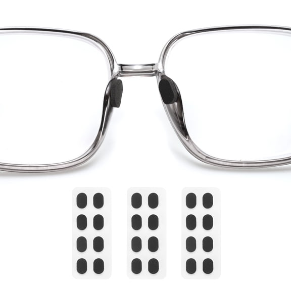Uxcell 3 Pairs Glasses Nose Pads Soft Foam Eyeglass Nose Pads Oval, 1mm, Black