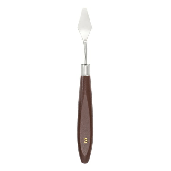 Uxcell #3 Palette Knife 14mm Width Stainless Steel Spatula Painting Pallet Knife with Wood Handle for Oil Painting Acrylic Canvas Mixing Spreading