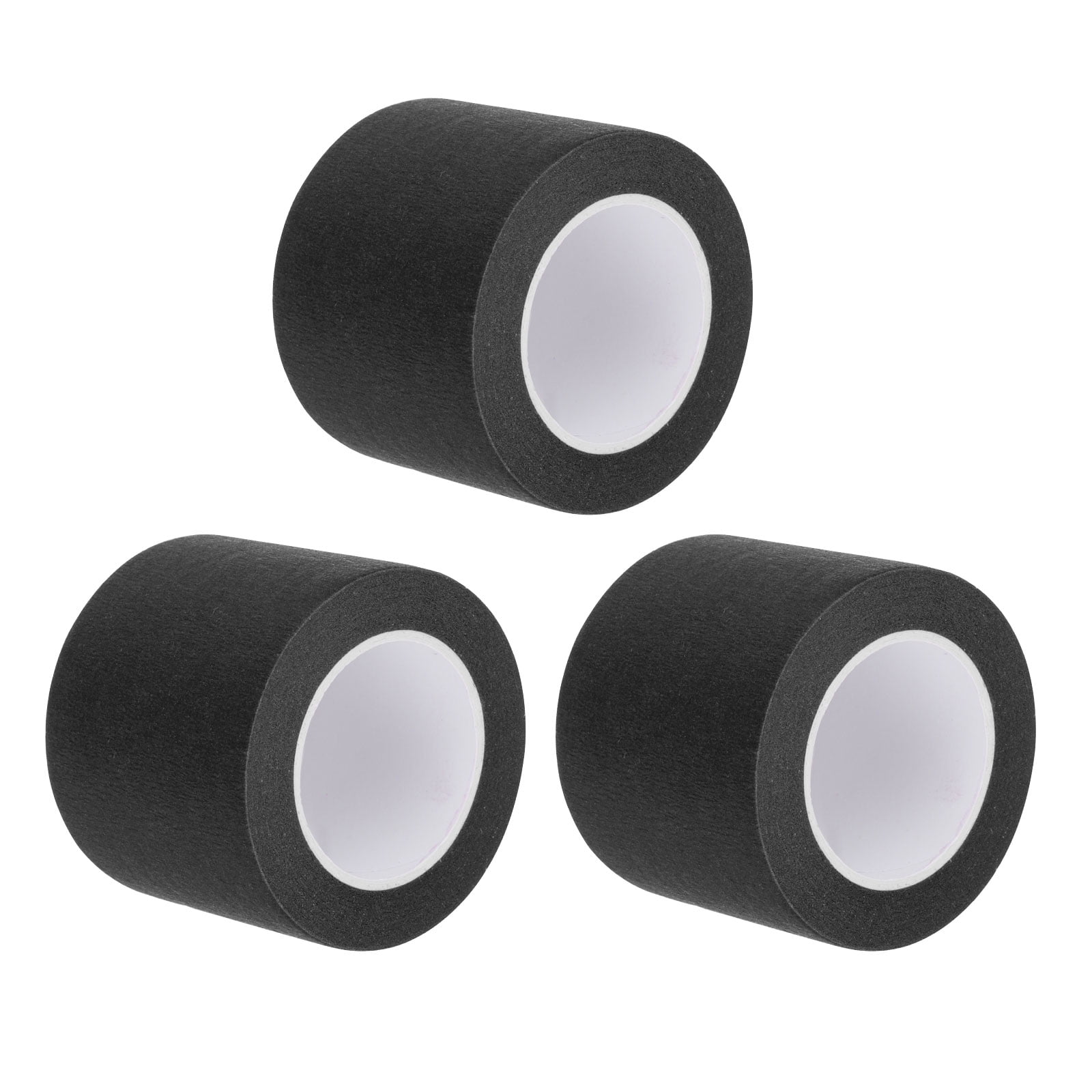 Uxcell 3 Pcs 2 Inch Wide 14 Yards Black Masking Tape Painters Tape Rolls for Home Office