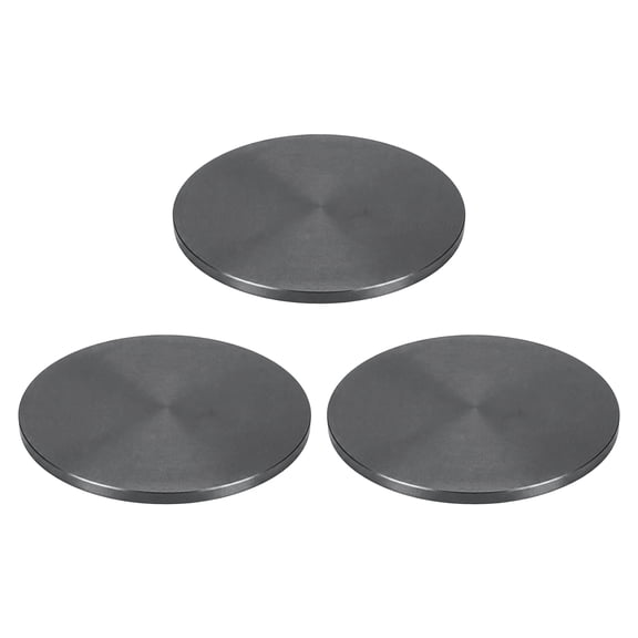 Uxcell 3 Pcs 5" x 1/4" (6 mm) Hot Rolled Steel Plate, A36 Circle Weldable Steel Round Sheet Round Metal Base Plate for Structural Support Construction Industrial DIY Projects, Black
