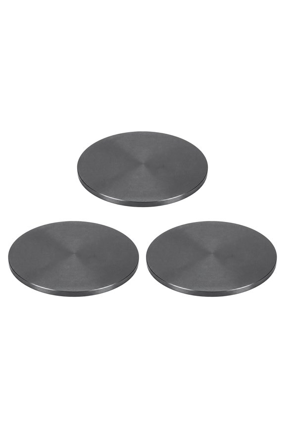 3 Pcs 5" x 1/4" (6 mm) Hot Rolled Steel Plate, A36 Circle Weldable Steel Round Sheet Round Metal Base Plate for Structural Support Construction Industrial DIY Projects, Black