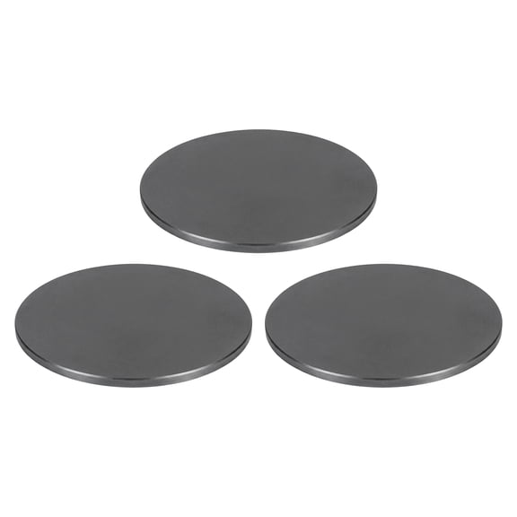 Uxcell 3 Pcs 6" x 1/4" (6 mm) Hot Rolled Steel Plate, A36 Circle Weldable Steel Round Sheet Round Metal Base Plate for Structural Support Construction Industrial DIY Projects, Black
