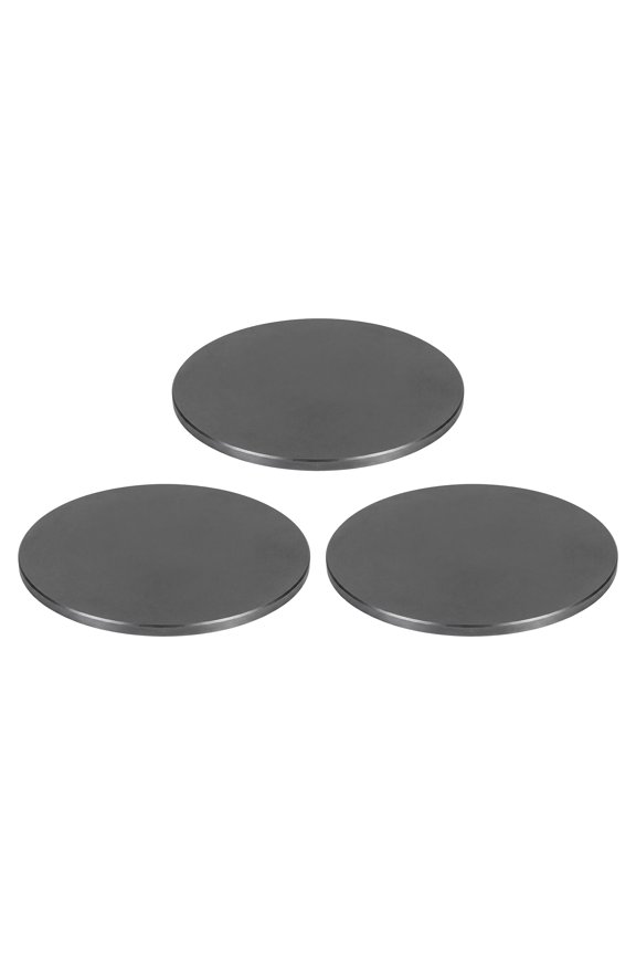 3 Pcs 6" x 1/4" (6 mm) Hot Rolled Steel Plate, A36 Circle Weldable Steel Round Sheet Round Metal Base Plate for Structural Support Construction Industrial DIY Projects, Black