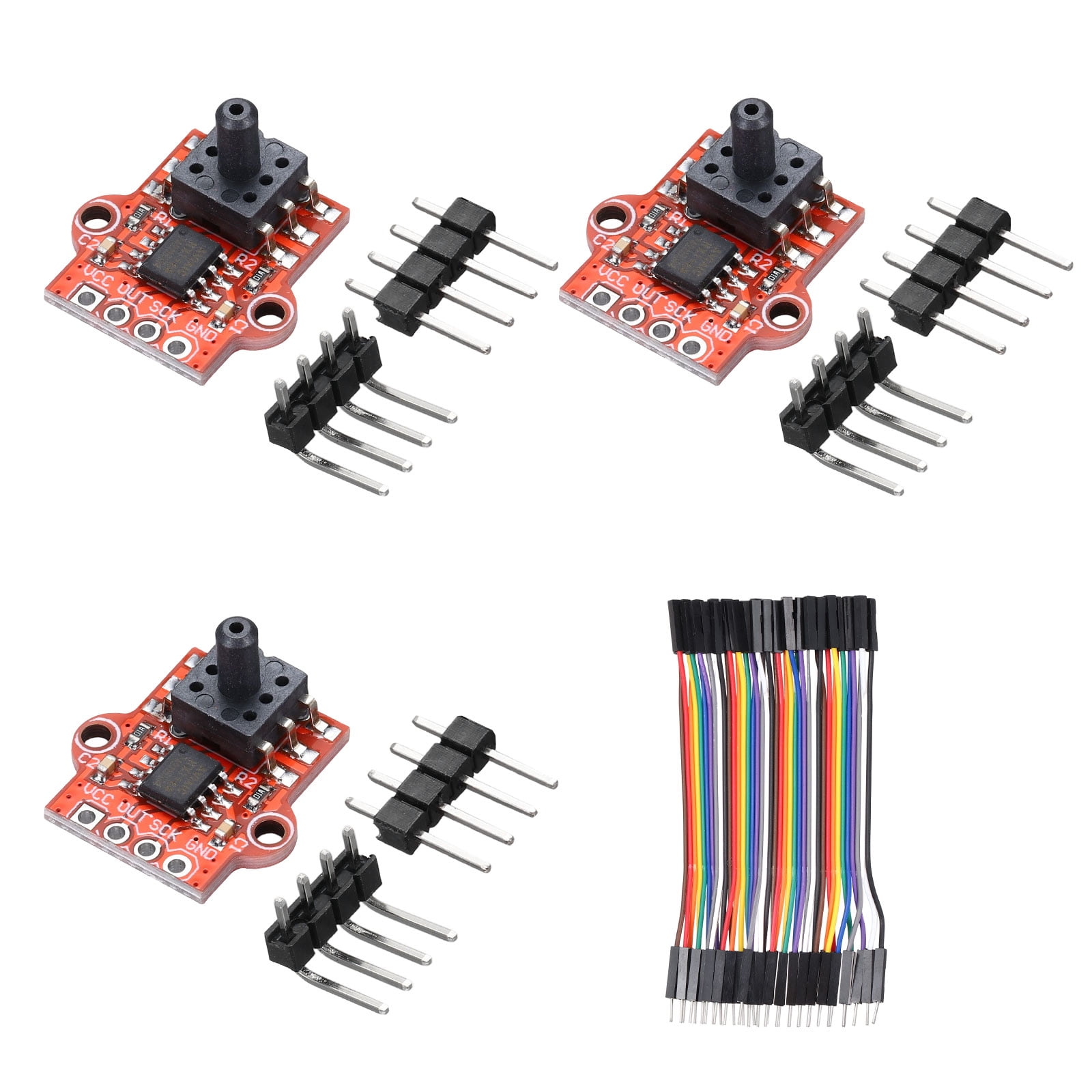 Module Jumpers Uxcell 3 Pcs Air Pressure Sensor Module Board, 3.3-5V Digital ...