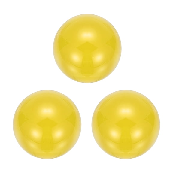 Uxcell 3 Pcs Arcade Joystick Ball Top - 35mm M6 Rocker Round Head Handle Threaded Balltop Knob Arcade Game DIY Parts Replacement for Console Controllers/Joystick, Yellow