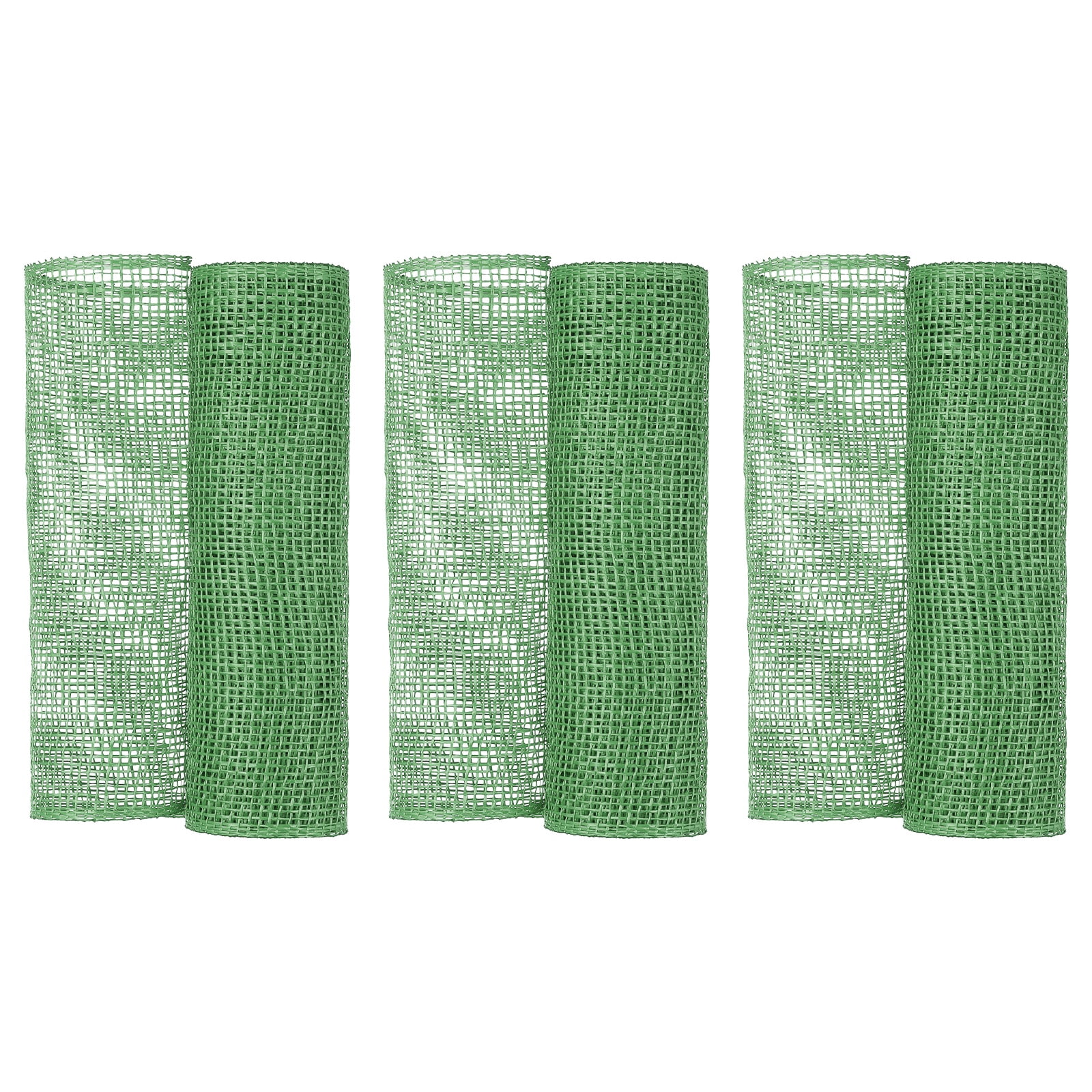 Uxcell 3 Pcs Decorative Mesh Ribbon, 10 Inch x 5 Yard Mesh Ribbon Roll Foil Metallic for Christmas Tree Wreath Decoration, Green