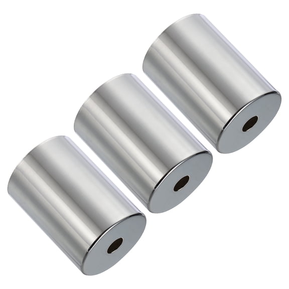 Uxcell 3 Pcs E27 Lamp Socket Cup, Chrome (1.7" OD x 2.4" H)