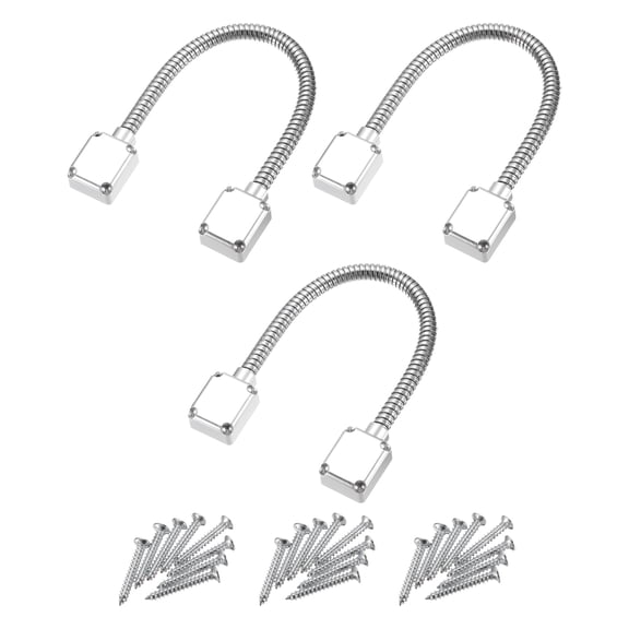 Uxcell 3 Pcs Flexible Door Loop Wire Protection Sleeving Door Lock Wire Conduit with Ends 400mm x 9.5mm