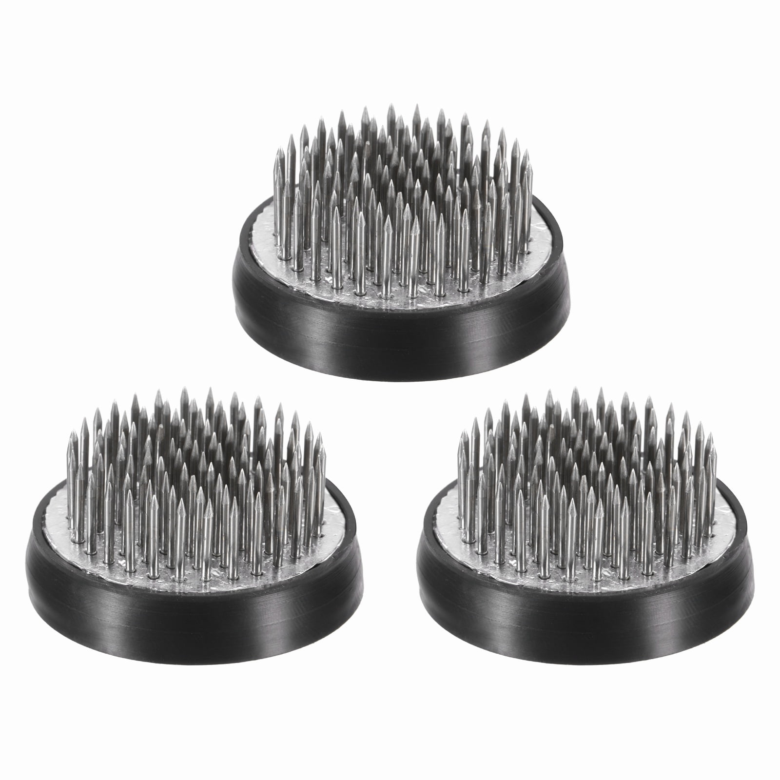 Uxcell 3 Pcs Floral Frogs Kenzan, 1.6 Inch Round Steel Flower Arrangement Holder, Arranger Pin Fixed Tool for Vase Centerpiece, Wedding, Home Decoration, Silver Tone
