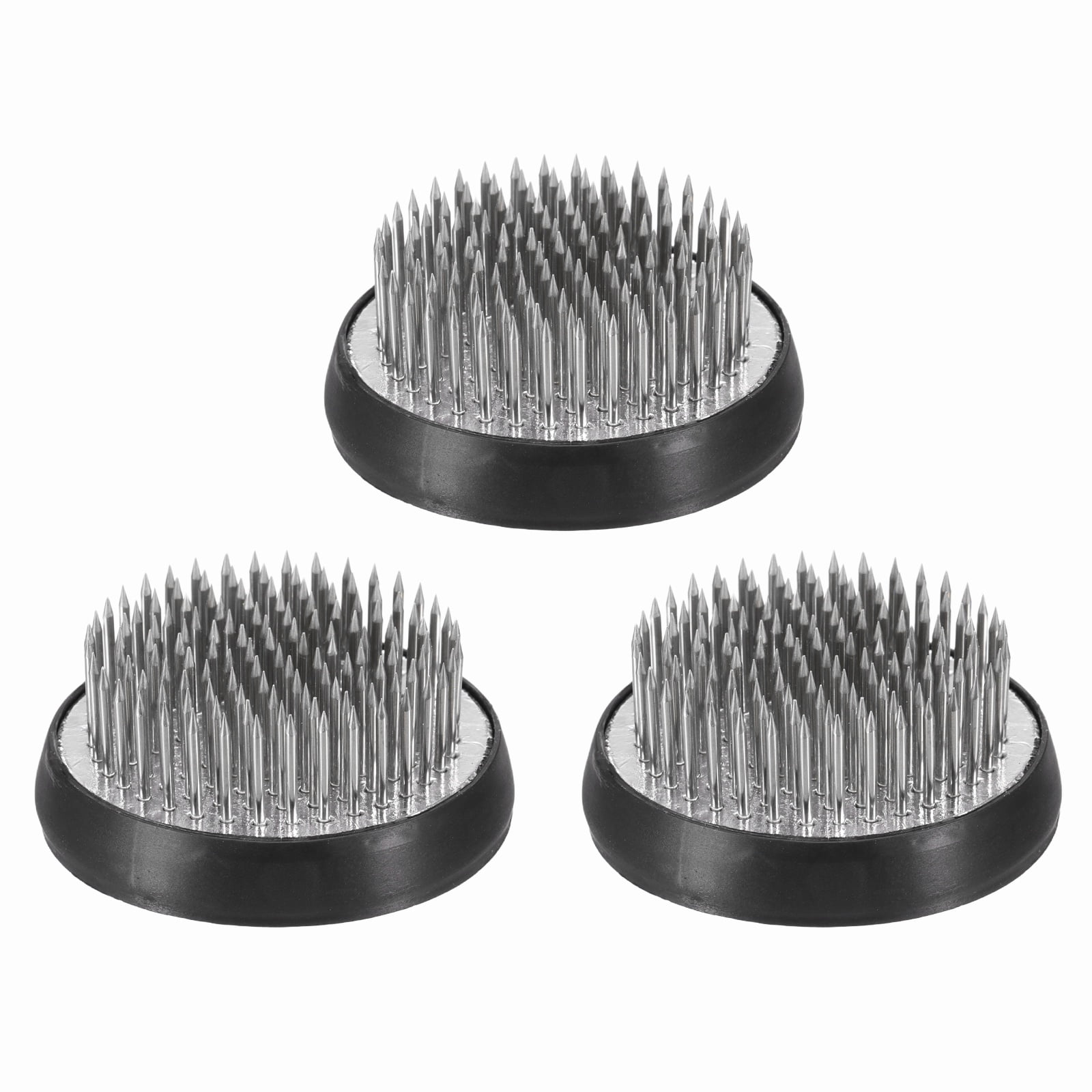 Uxcell 3 Pcs Floral Frogs Kenzan, 2.1 Inch Round Steel Flower Arrangement Holder, Arranger Pin Fixed Tool for Vase Centerpiece, Wedding, Home Decoration, Silver Tone