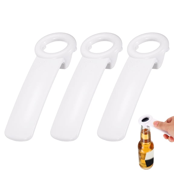Uxcell 3 Pcs Jar Key Lid Opener, Plastic Jar Lid Opener Easy Grip Multifunctional Durable Can Open Tool for Elderly Seniors Women Weak Hands Easy-use by Anyone, White