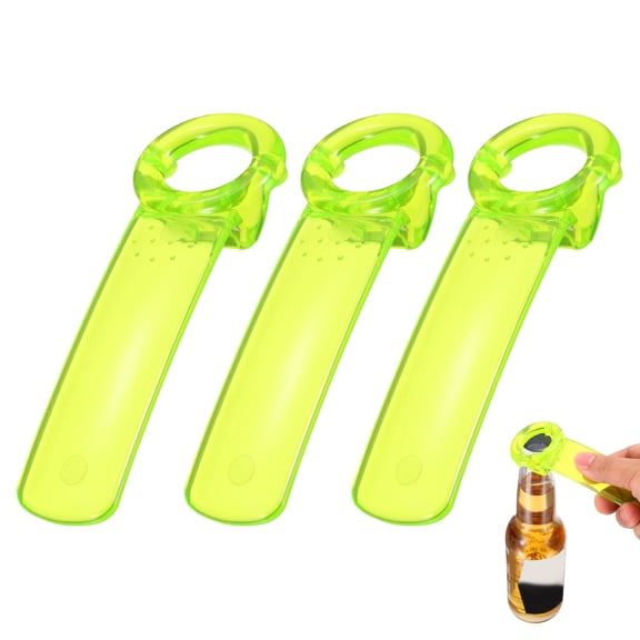 Uxcell 3 Pcs Jar Key Lid Opener, Plastic Jar Lid Opener Easy Grip Multifunctional Durable Can Open Tool for Elderly Seniors Women Weak Hands Easy-use by Anyone, Transparent Green
