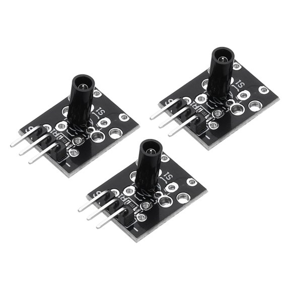Uxcell 3 Pcs KY-002 SW-18015P Shock Vibration Switch Sensor Module, 3 Pin 3.3-5V Shock Vibration Sensor Module for Current Circuit Electronic DIY Accessories Kit, Black