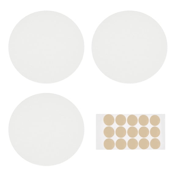Uxcell 3 Pcs Lampshade Diffuser, 2.95" Dia Round Diffuser Fabric Lamp Cover Proof Light Softener shades with Adhesive Dots for LED Ceiling Light Downlight Spotlight Pendants, Soft White
