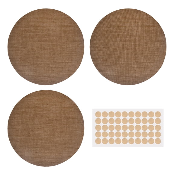 Uxcell 3 Pcs Lampshade Diffuser, 6.3" Dia Round Diffuser Fabric Lamp Cover Proof Light Softener shades with Adhesive Dots for LED Ceiling Light Downlight Spotlight Pendants, Dark Brown