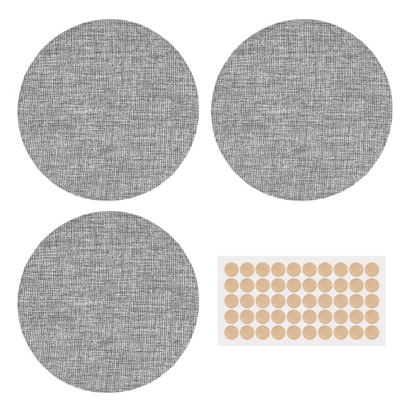 Uxcell 3 Pcs Lampshade Diffuser, 6.3" Dia Round Diffuser Fabric Lamp Cover Proof Light Softener shades with Adhesive Dots for LED Ceiling Light Downlight Spotlight Pendants, Gray