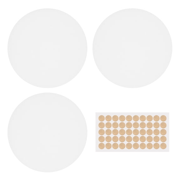 Uxcell 3 Pcs Lampshade Diffuser, 6.3" Dia Round Diffuser Fabric Lamp Cover Proof Light Softener shades with Adhesive Dots for LED Ceiling Light Downlight Spotlight Pendants, White